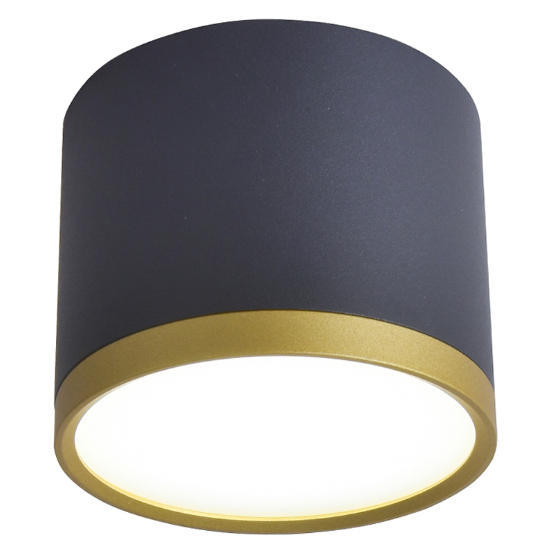 Черный спот с золотым кольцом Calma 9 см Золотой Черный в Твери | Loft Concept 