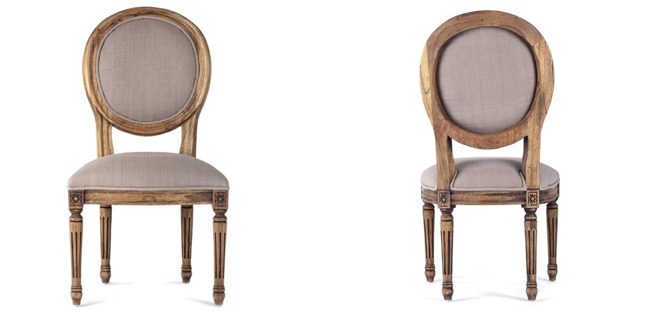 Стул REGENCY MEDALLION CHAIR Brown Linen Стул REGENCY MEDALLION CHAIR Brown Linen - Loft-Concept в Твери