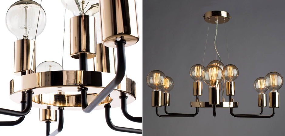 Люстра Loft Industrial Glossy Gold Люстра Loft Industrial Glossy Gold - Loft-Concept в Твери
