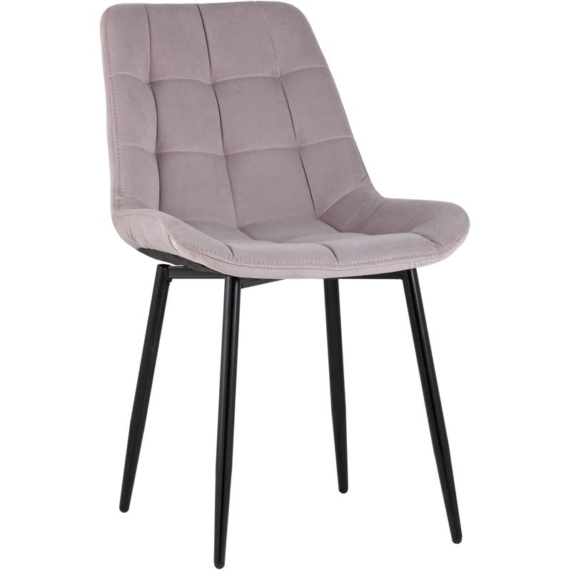 Стул NANCY Chair Пыльно-Розовый Велюр Розовый пастельный Черный Стул NANCY Chair Пыльно-Розовый Велюр Розовый пастельный Черный в Твери | Loft Concept