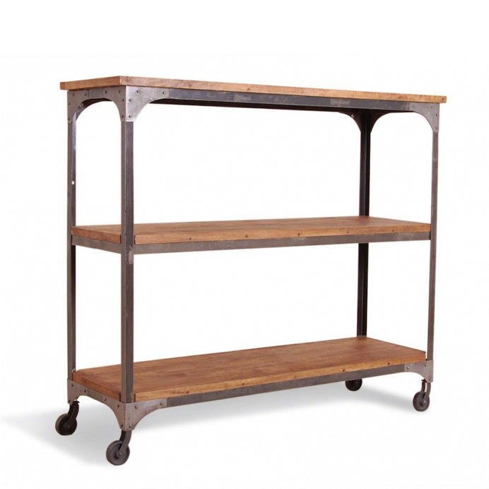 Стеллаж Industrial Metal Rust Shelf Rack on Wheels Стеллаж Industrial Metal Rust Shelf Rack on Wheels в Твери | Loft Concept