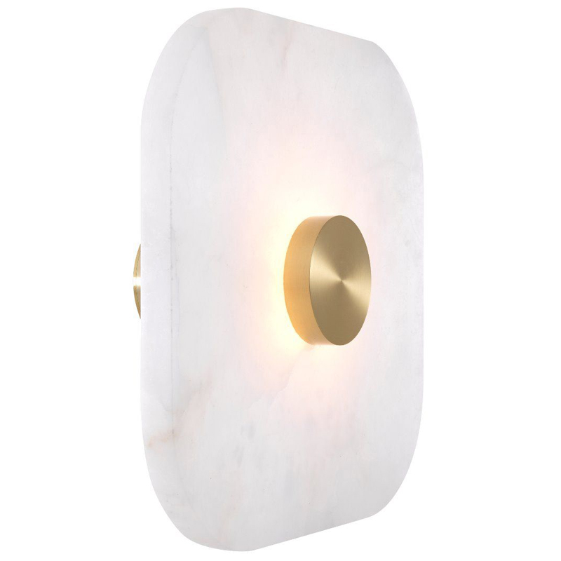 Бра Eichholtz Wall Lamp Aguaron L Латунь Белый Бра Eichholtz Wall Lamp Aguaron L Латунь Белый в Твери | Loft Concept