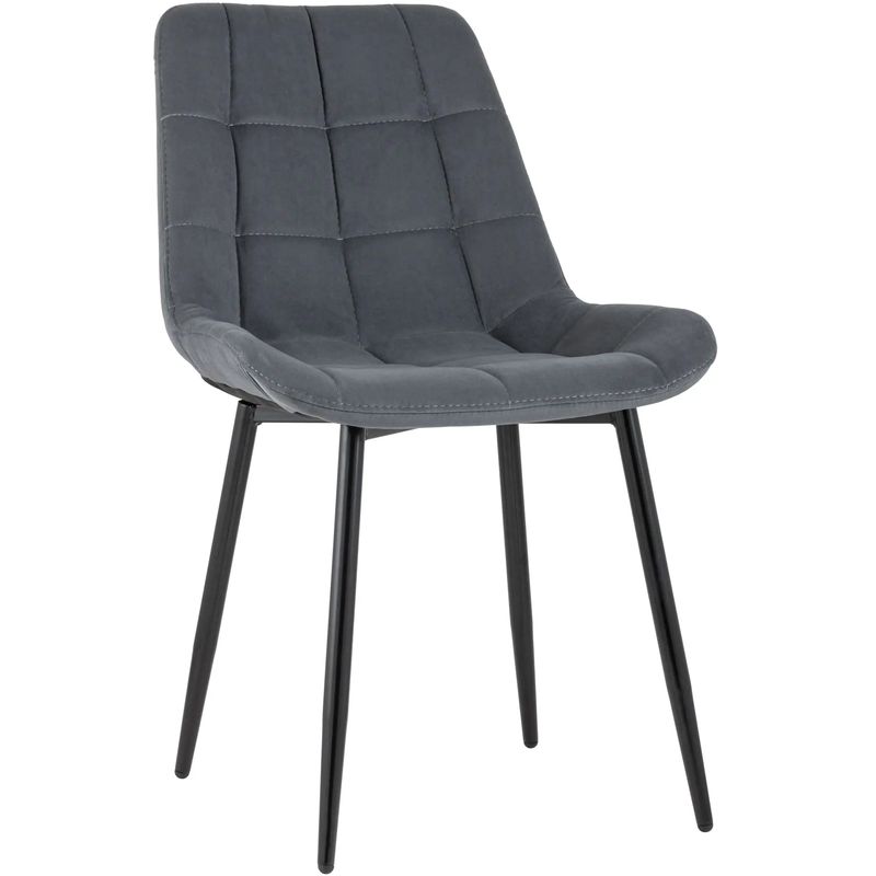 Стул NANCY Chair Темно-Серый Цвет Черные Ножки Серый Черный Стул NANCY Chair Темно-Серый Цвет Черные Ножки Серый Черный в Твери | Loft Concept