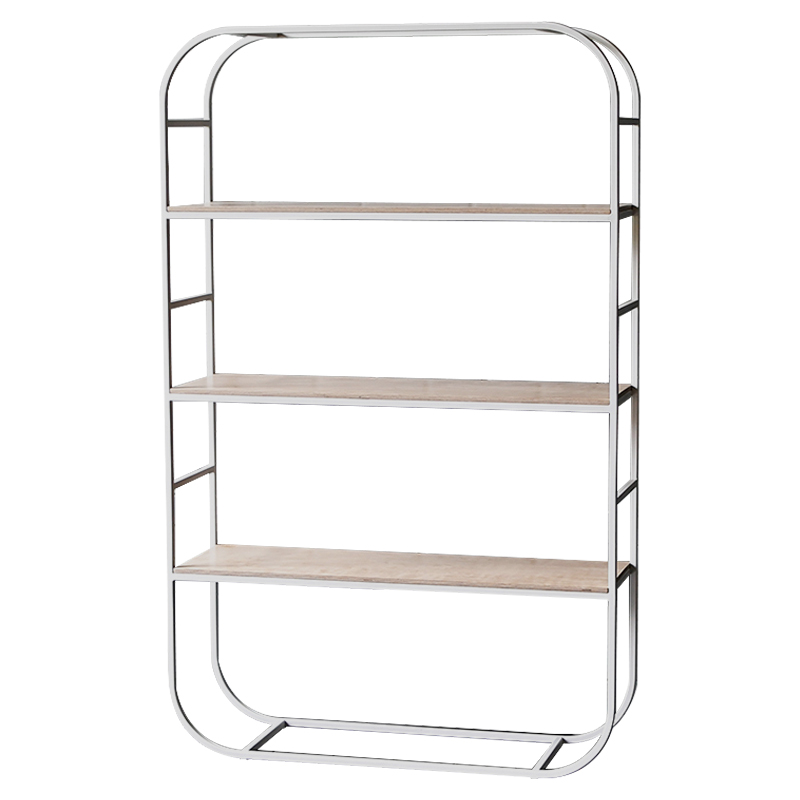 Стеллаж Parson Industrial Metal Rust Rack Белый Древесина Стеллаж Parson Industrial Metal Rust Rack Белый Древесина в Твери | Loft Concept