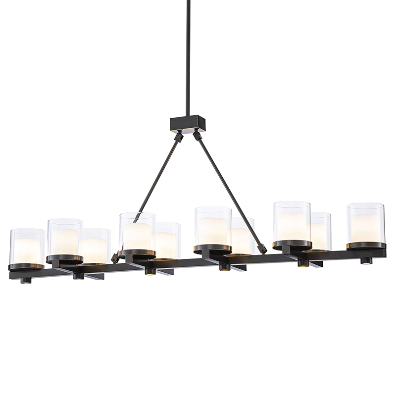 Люстра Eichholtz Chandelier Donovan Черный Прозрачное Стекло Темная бронза Люстра Eichholtz Chandelier Donovan Черный Прозрачное Стекло Темная бронза в Твери | Loft Concept