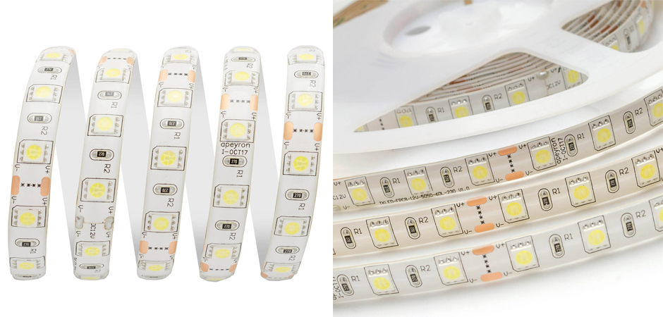 Светодиодная влагозащищенная лента 14,4W/m 60Led/m 5050SMD холодный белый 1M Светодиодная влагозащищенная лента 14,4W/m 60Led/m 5050SMD холодный белый 1M - Loft-Concept в Твери