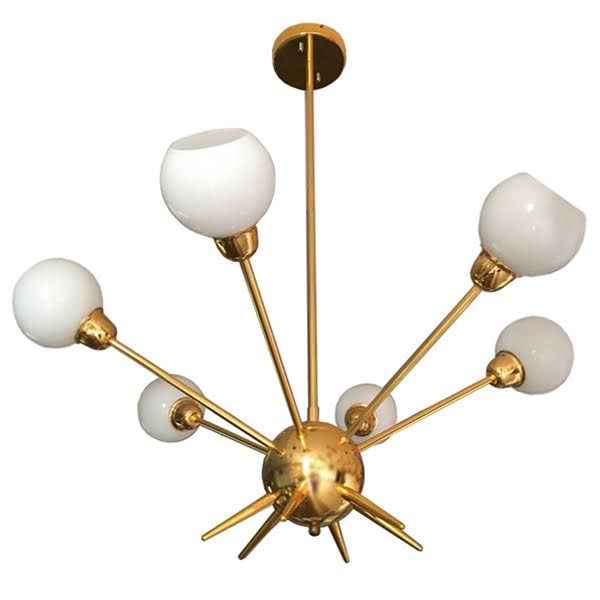 Люстра Mace Chandelier Глянцевое золото Белый Люстра Mace Chandelier Глянцевое золото Белый в Твери | Loft Concept
