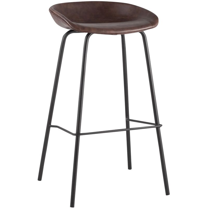 Стул Барный без Спинки Винтажная Коричневыя Экокожа Vendramin Bar Chair Коричневый винтаж Черный Стул Барный без Спинки Винтажная Коричневыя Экокожа Vendramin Bar Chair Коричневый винтаж Черный в Твери | Loft Concept