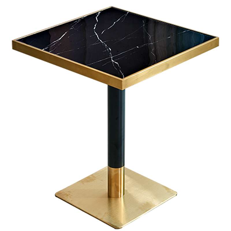 Обеденный стол Bjorn Table Square Черный Латунь сатинированная Обеденный стол Bjorn Table Square Черный Латунь сатинированная в Твери | Loft Concept