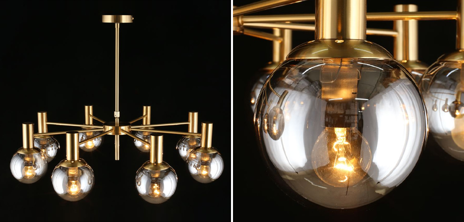 Люстра с дымчатым стеклом Smoke Glass Люстра с дымчатым стеклом Smoke Glass - Loft-Concept в Твери