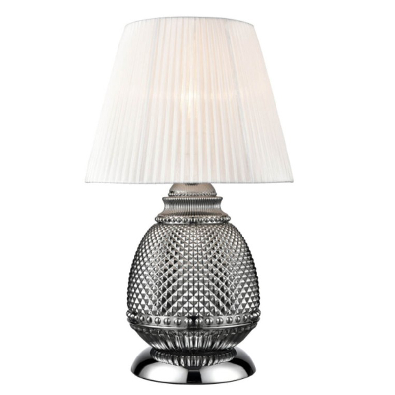 Настольная лампа Gloria Chrome Table Lamp Темный хром Белый Настольная лампа Gloria Chrome Table Lamp Темный хром Белый в Твери | Loft Concept