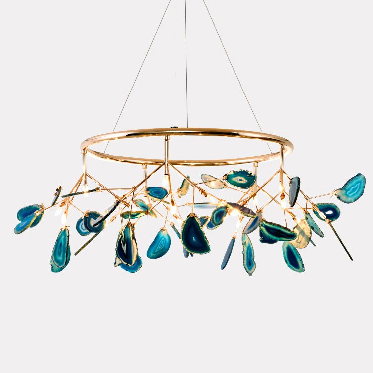 Люстра Crown of Agate Глянцевое золото Люстра Crown of Agate Глянцевое золото в Твери | Loft Concept