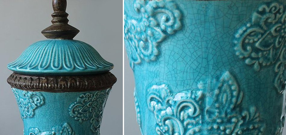 Кубок с крышкой керамика Turquoises Cup Кубок с крышкой керамика Turquoises Cup - Loft-Concept в Твери