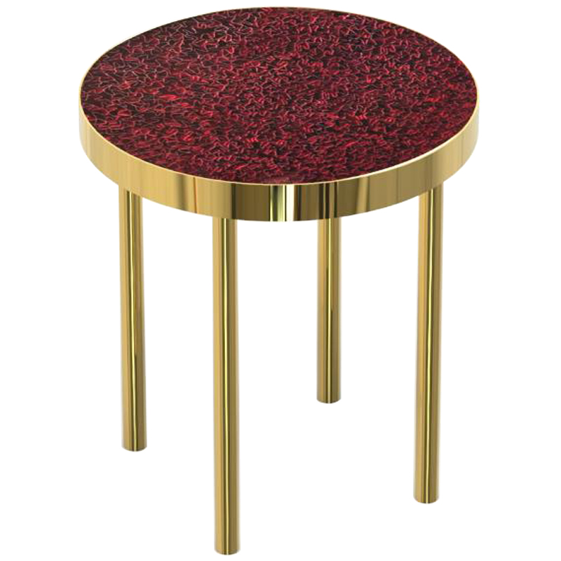 Журнальный столик RED BRASS Латунь Красный Журнальный столик RED BRASS Латунь Красный в Твери | Loft Concept