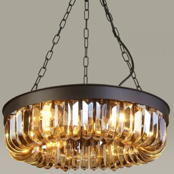 Люстра Crystal Round Frozen Pendant Черный Люстра Crystal Round Frozen Pendant Черный в Твери | Loft Concept