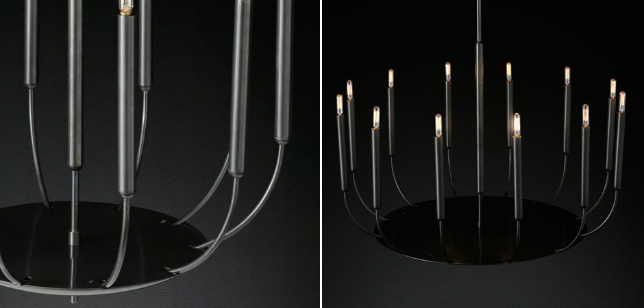 Люстра RH Quenouilles Round Chandelier black Люстра RH Quenouilles Round Chandelier black - Loft-Concept в Твери