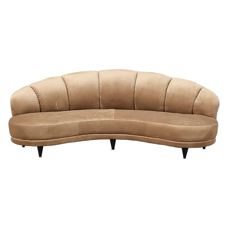 Диван Vanilla Croissant Sofa Бежевый Черный Диван Vanilla Croissant Sofa Бежевый Черный в Твери | Loft Concept