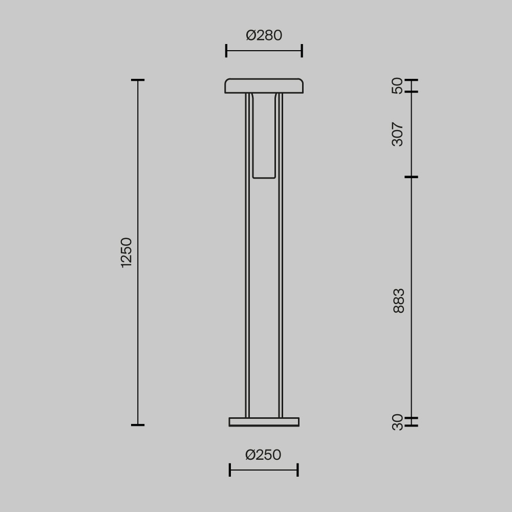Напольный торшер светодионый Ikebana Black 3000К 24Вт в Твери