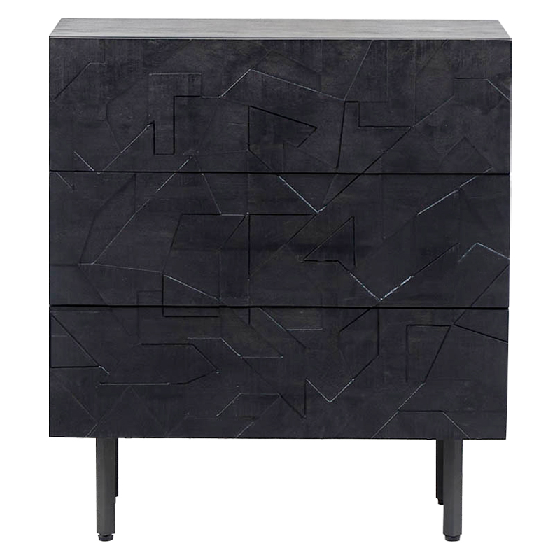 Комод Polygonal Ornament Chest of Drawers M Черный Комод Polygonal Ornament Chest of Drawers M Черный в Твери | Loft Concept