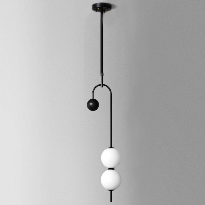 Люстра Balance Beads Superiority Черный Белый в Твери | Loft Concept 