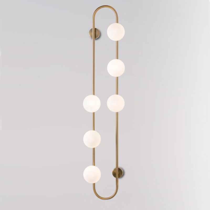Бра HOOP WALL Lamp Gold 6 Золотой Белый Бра HOOP WALL Lamp Gold 6 Золотой Белый в Твери | Loft Concept