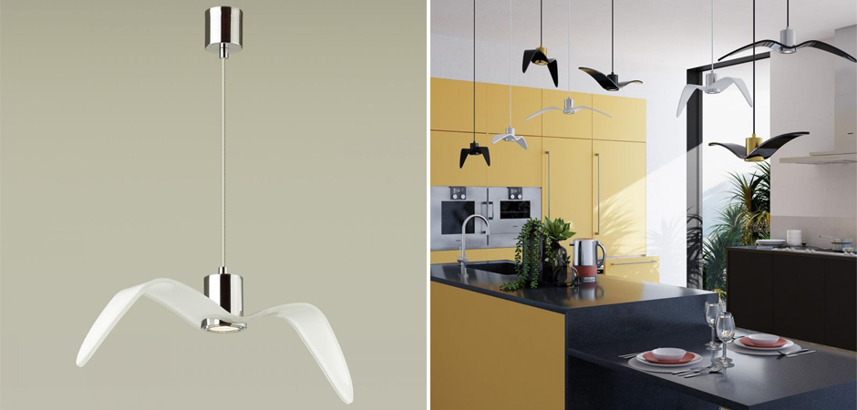 Подвесной светильник Seagull Chrome белый Подвесной светильник Seagull Chrome белый - Loft-Concept в Твери
