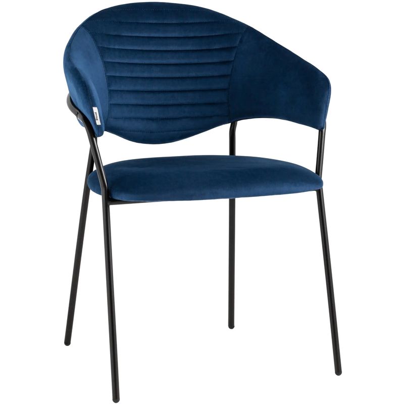 Стул Alexis Chair Синий Велюр Синий Черный Стул Alexis Chair Синий Велюр Синий Черный в Твери | Loft Concept