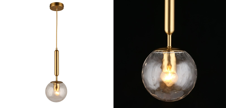 Подвесной светильник Bubble Glass с рельефным стеклом Подвесной светильник Bubble Glass с рельефным стеклом - Loft-Concept в Твери