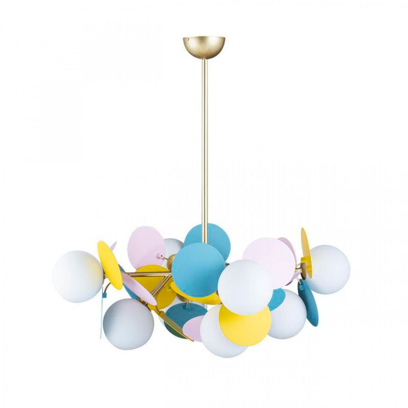 Люстра MATISSE Chandelier multicolor 8 ламп Мульти Золотой Люстра MATISSE Chandelier multicolor 8 ламп Мульти Золотой в Твери | Loft Concept
