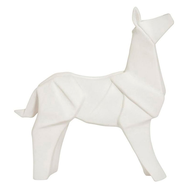 Фигурка в виде оригами керамическая белая собака White Dog Белый в Твери | Loft Concept 