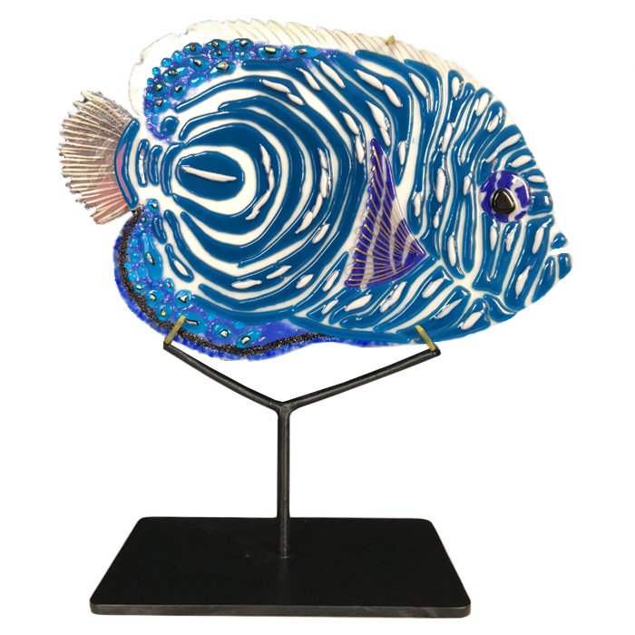Статуэтка на подставке Blue Fish Синий Черный Статуэтка на подставке Blue Fish Синий Черный в Твери | Loft Concept