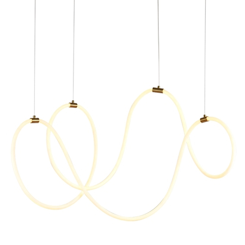 Подвесной светильник с плавными светодиодными линиями Luke Lampco Tracer Lamp Медь Белый Черный Подвесной светильник с плавными светодиодными линиями Luke Lampco Tracer Lamp Медь Белый Черный в Твери | Loft Concept