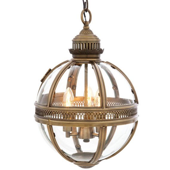 Люстра Lantern Residential Brass S Латунь Античная полированная Прозрачное Стекло Люстра Lantern Residential Brass S Латунь Античная полированная Прозрачное Стекло в Твери | Loft Concept
