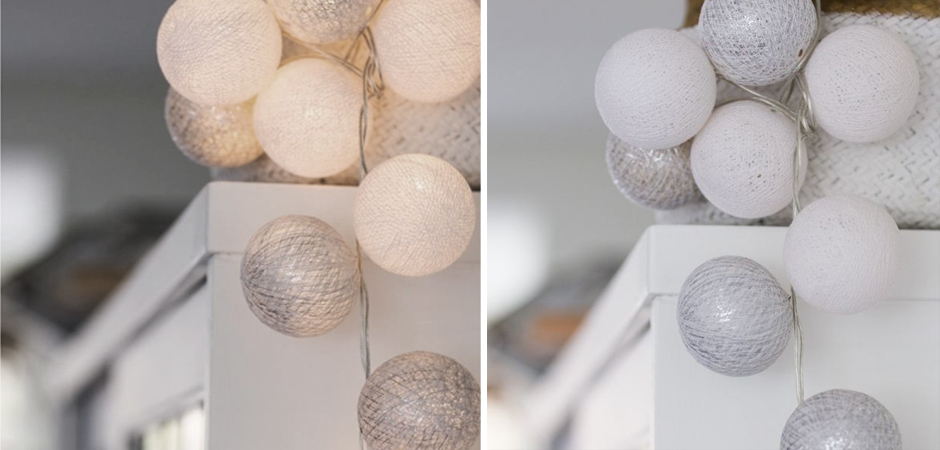 Гирлянда хлопковые фонарики Сotton Ball White-Silver - Loft-Concept в Твери