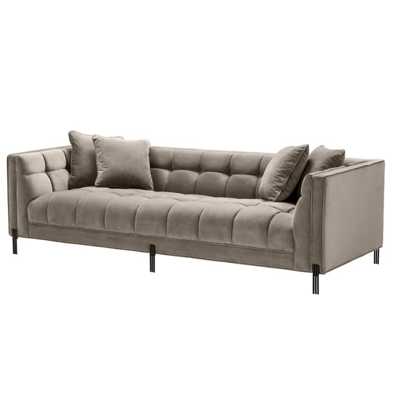 Диван Eichholtz Sofa Sienna greige Бежево-серый Темная бронза Диван Eichholtz Sofa Sienna greige Бежево-серый Темная бронза в Твери | Loft Concept