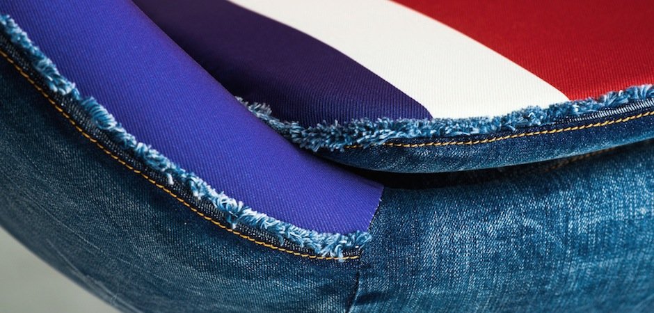 Кресло яйцо Egg Union Jack Denim Кресло яйцо Egg Union Jack Denim - Loft-Concept в Твери