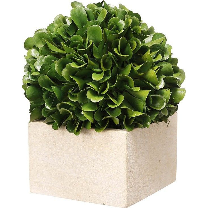 Декоративный искусственное растение Square boxwood Зеленый Бежевый Декоративный искусственное растение Square boxwood Зеленый Бежевый в Твери | Loft Concept