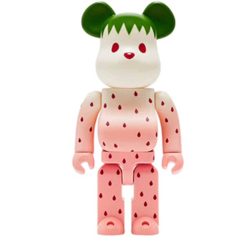 Статуэтка Bearbrick Strawberry Белый Розовый Зеленый Статуэтка Bearbrick Strawberry Белый Розовый Зеленый в Твери | Loft Concept
