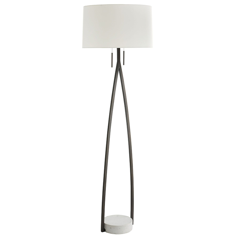 Торшер Arteriors KENNA FLOOR LAMP Черный Белый Торшер Arteriors KENNA FLOOR LAMP Черный Белый в Твери | Loft Concept