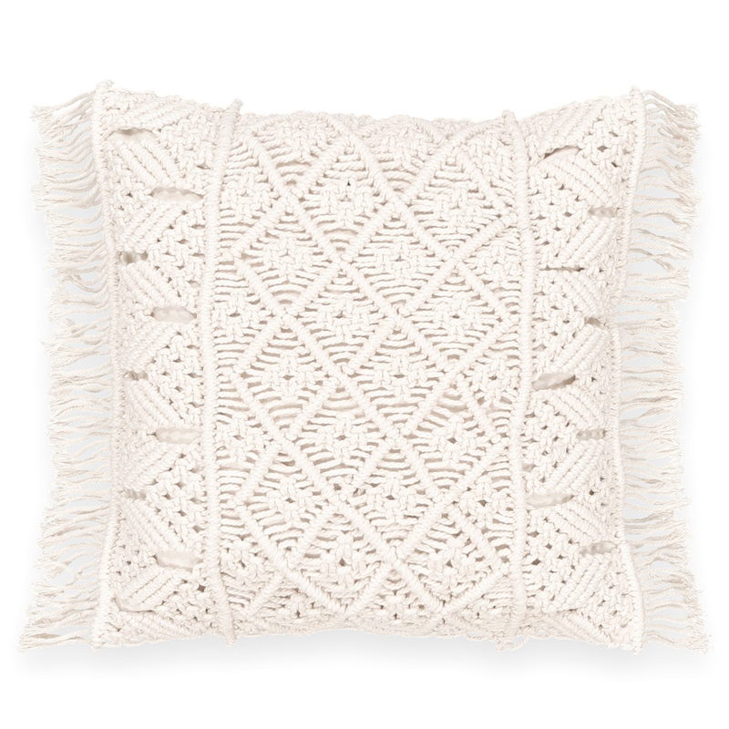 Подушка Macrame Молочный в Твери | Loft Concept 