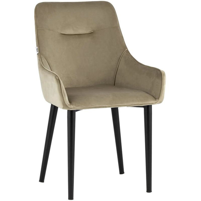 Стул Joan Chair Бежевый Велюр Капучино Бежево-серый Черный Стул Joan Chair Бежевый Велюр Капучино Бежево-серый Черный в Твери | Loft Concept