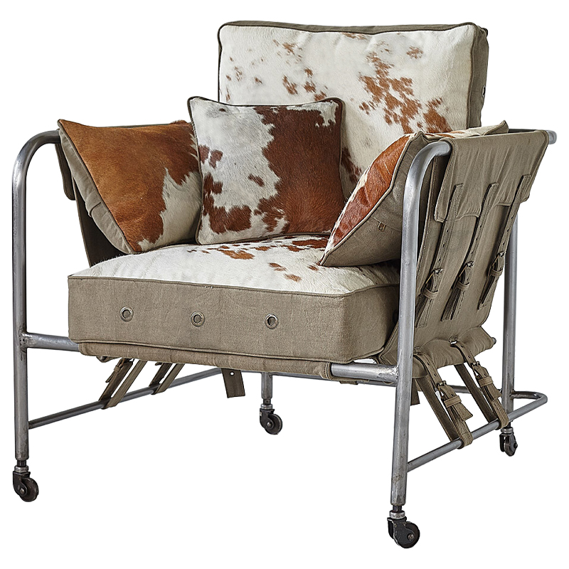 Кресло Dallas Armchair Бежево-серый Бежевый Коричневый Кресло Dallas Armchair Бежево-серый Бежевый Коричневый в Твери | Loft Concept