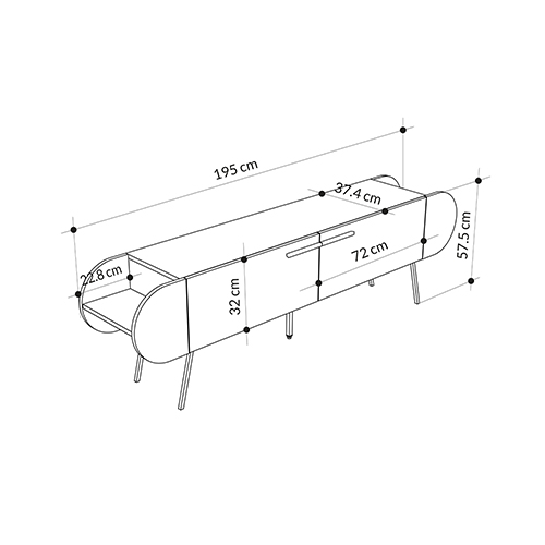 ТВ-тумба серая с 2-мя откидными дверцами и 2-мя открытыми полками CAPSULE TV STAND RETRO GREY ТВ-тумба серая с 2-мя откидными дверцами и 2-мя открытыми полками CAPSULE TV STAND RETRO GREY в Твери