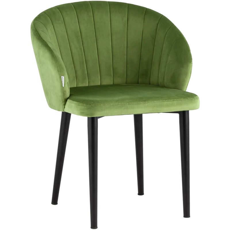 Стул Balsari Chair Велюр Зеленый Лайм Лайм Черный Стул Balsari Chair Велюр Зеленый Лайм Лайм Черный в Твери | Loft Concept