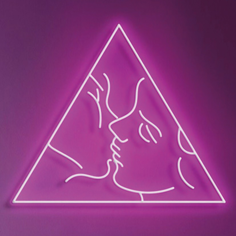 Неоновая настенная лампа Kiss Neon Wall Lamp Розовый Розовый Неоновая настенная лампа Kiss Neon Wall Lamp Розовый Розовый в Твери | Loft Concept