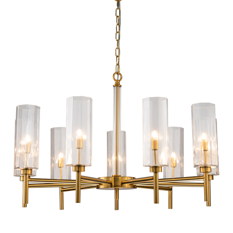 Люстра Claudine Chandelier 80 Латунь Прозрачный Люстра Claudine Chandelier 80 Латунь Прозрачный в Твери | Loft Concept