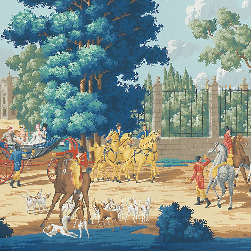 Обои ручная роспись La Chasse de Compiegne Jacquemart Обои ручная роспись La Chasse de Compiegne Jacquemart в Твери | Loft Concept