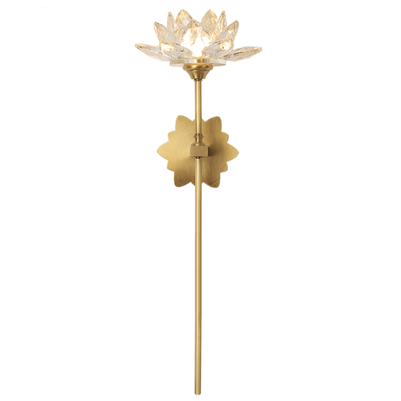 Бра Хрустальный Цветок Лотоса Lotus flower Wall Clear Glass D Латунь Прозрачное Стекло Бра Хрустальный Цветок Лотоса Lotus flower Wall Clear Glass D Латунь Прозрачное Стекло в Твери | Loft Concept