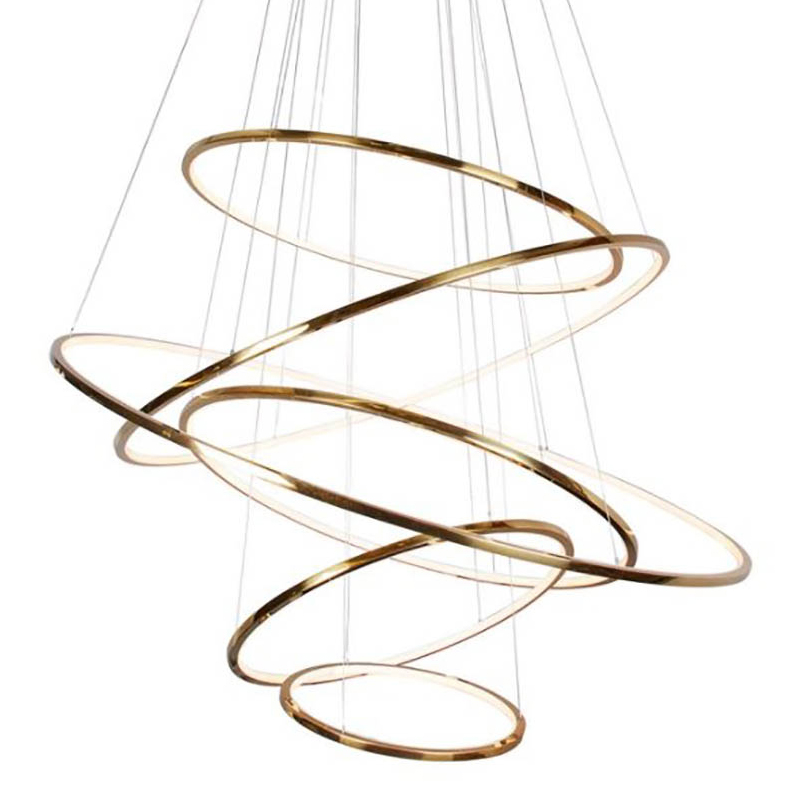 Люстра Шесть Колец Ring Horizontal Quintet Gold 6 Золотой Люстра Шесть Колец Ring Horizontal Quintet Gold 6 Золотой в Твери | Loft Concept