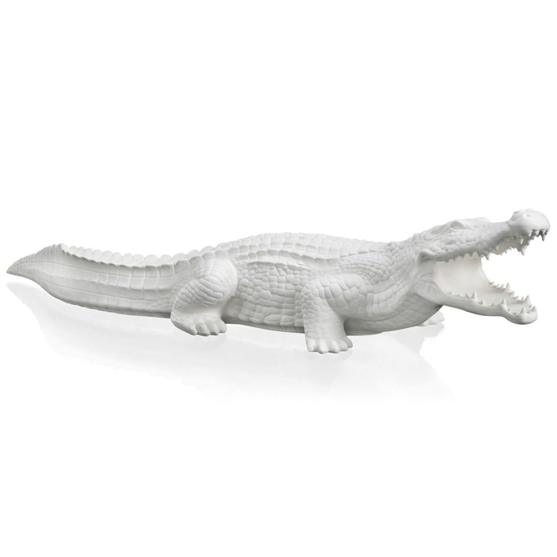 Статуэтка CROCODILE BISC. Белый в Твери | Loft Concept 